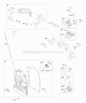 Intake Manifold Crankcase Cover Diagram and Parts List for 541477-0100-E1  Briggs and Stratton Engine